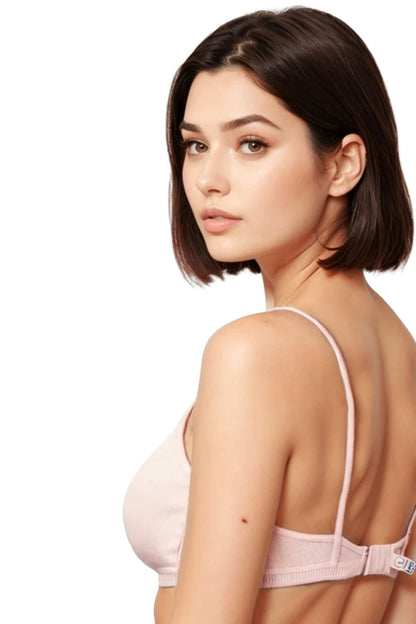 BLS Alma Non Padded Cotton Bralette Beige