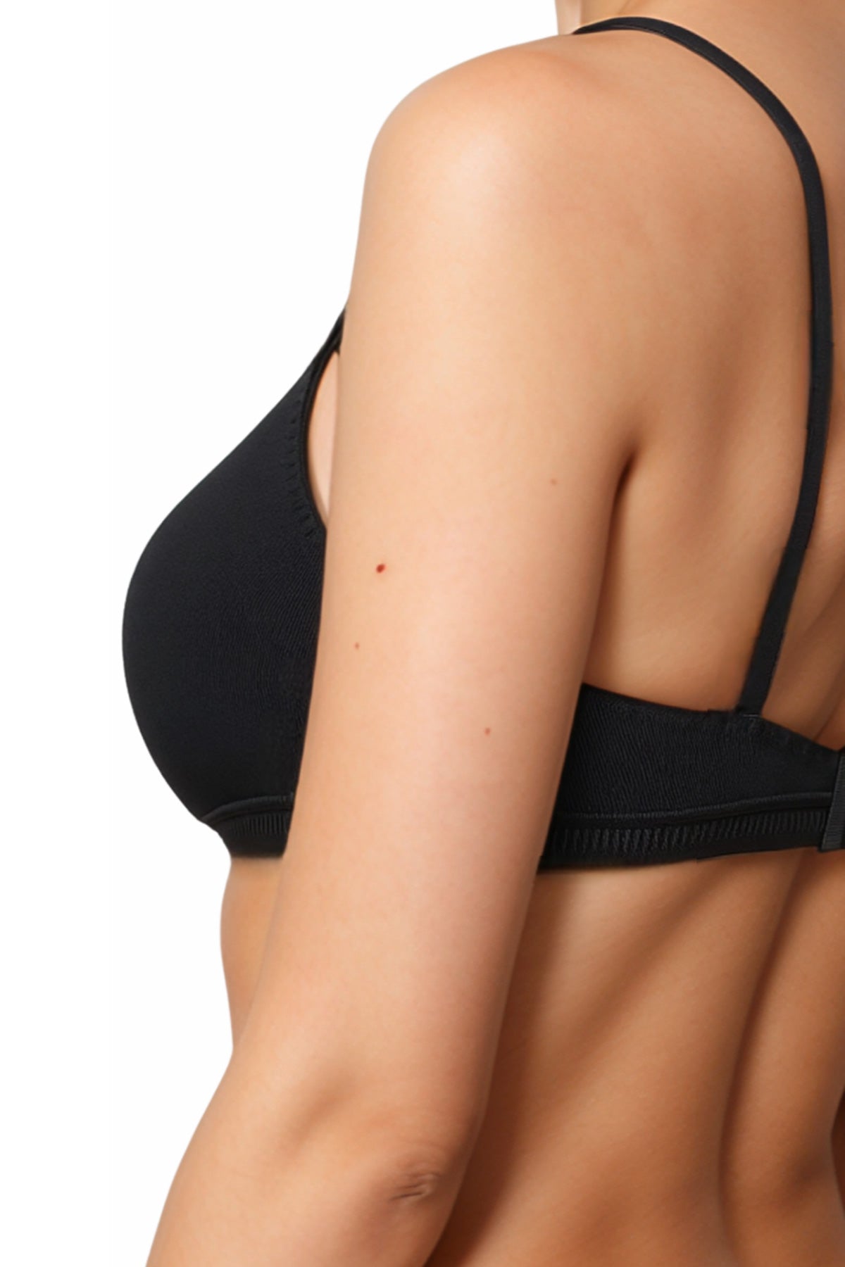 BLS Alma Non Padded Cotton Bralette Black