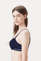 BLS Cheree Wired And Padded Cotton Bra Blue 34C