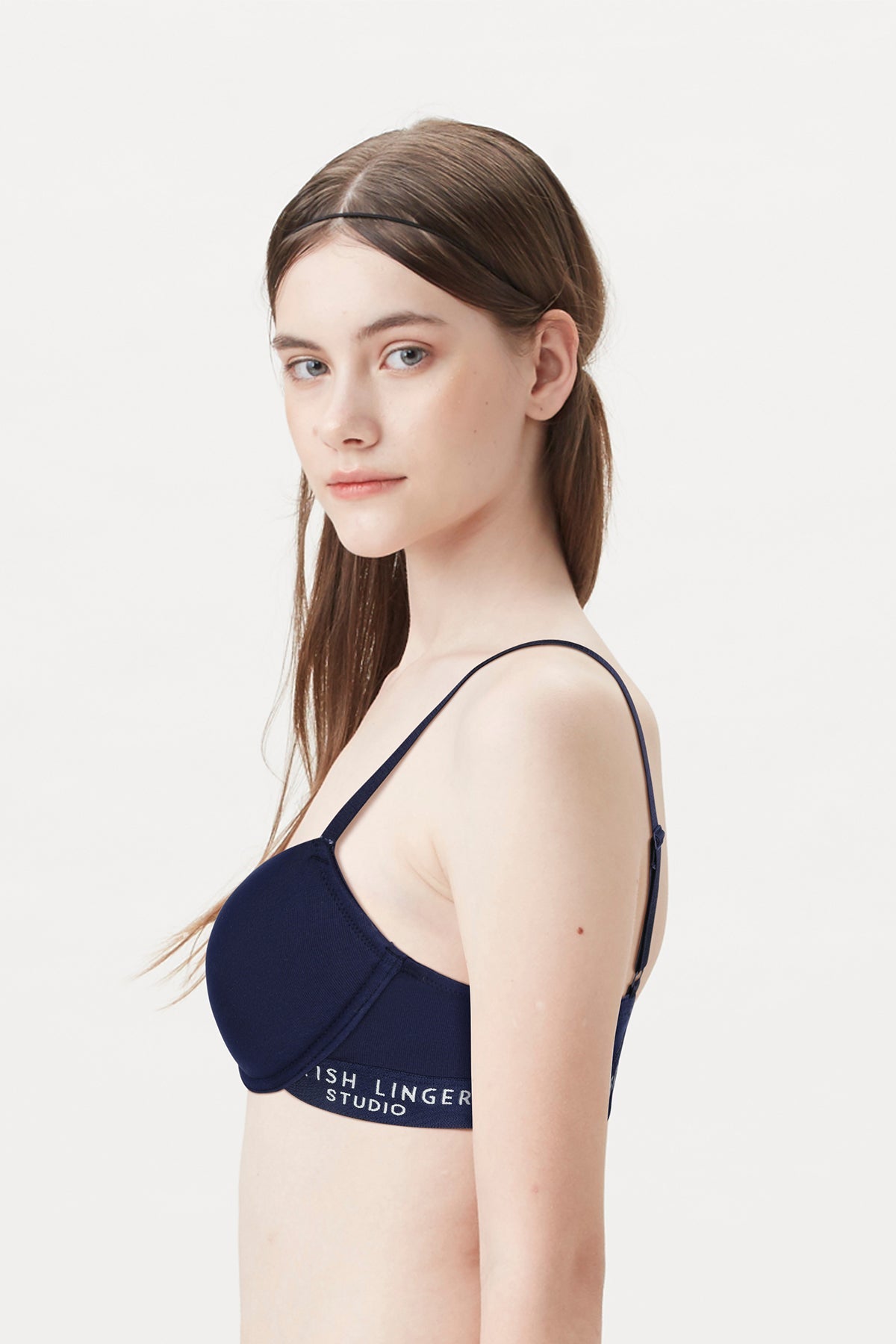 BLS Cheree Wired And Padded Cotton Bra Blue 34C