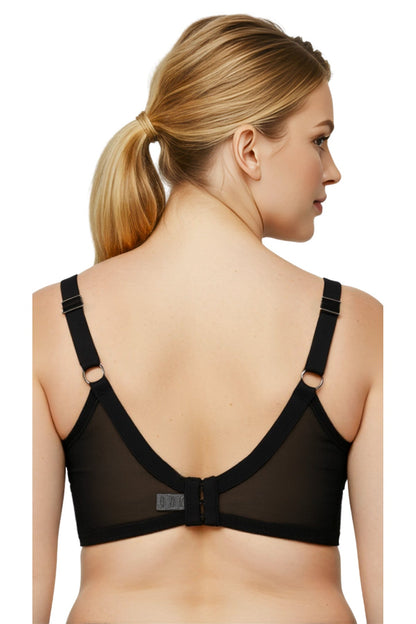 BLS Daisy Non Padded Minimizer Bra Black