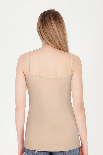 BLS Zendaya Stretchable Cotton Camisole Beige