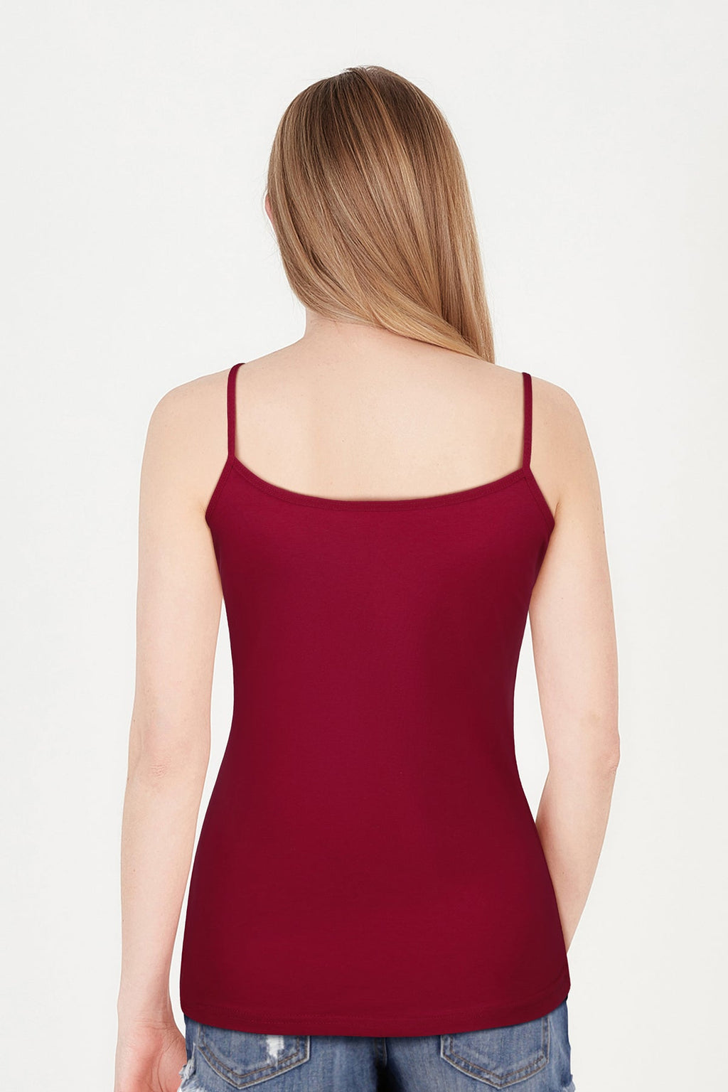 BLS Zendaya Stretchable Cotton Camisole Bordo
