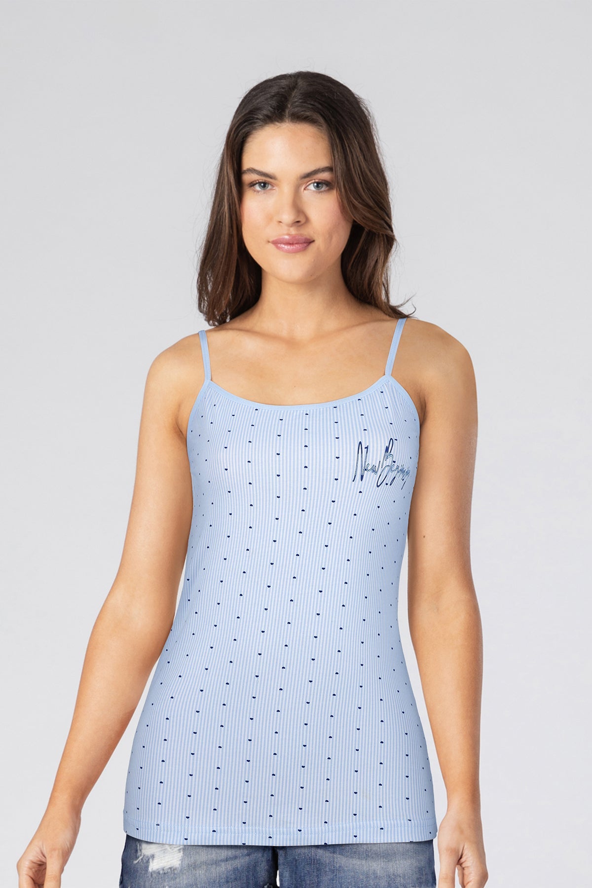 BLS Zorana Stretchable Cotton Camisole Blue
