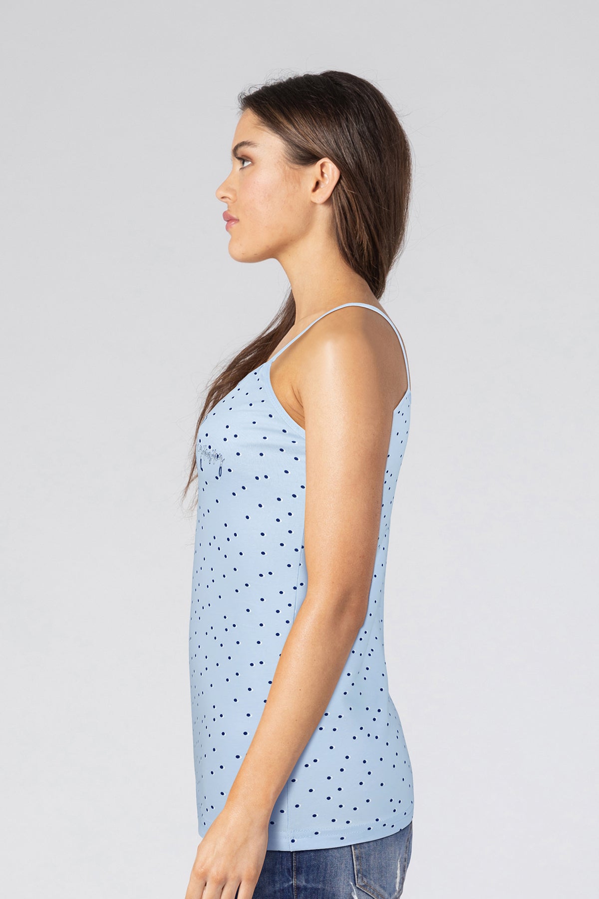 BLS Zorana Stretchable Cotton Camisole Light Blue