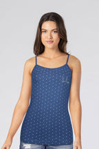 BLS Zorana Stretchable Cotton Camisole Navy Blue
