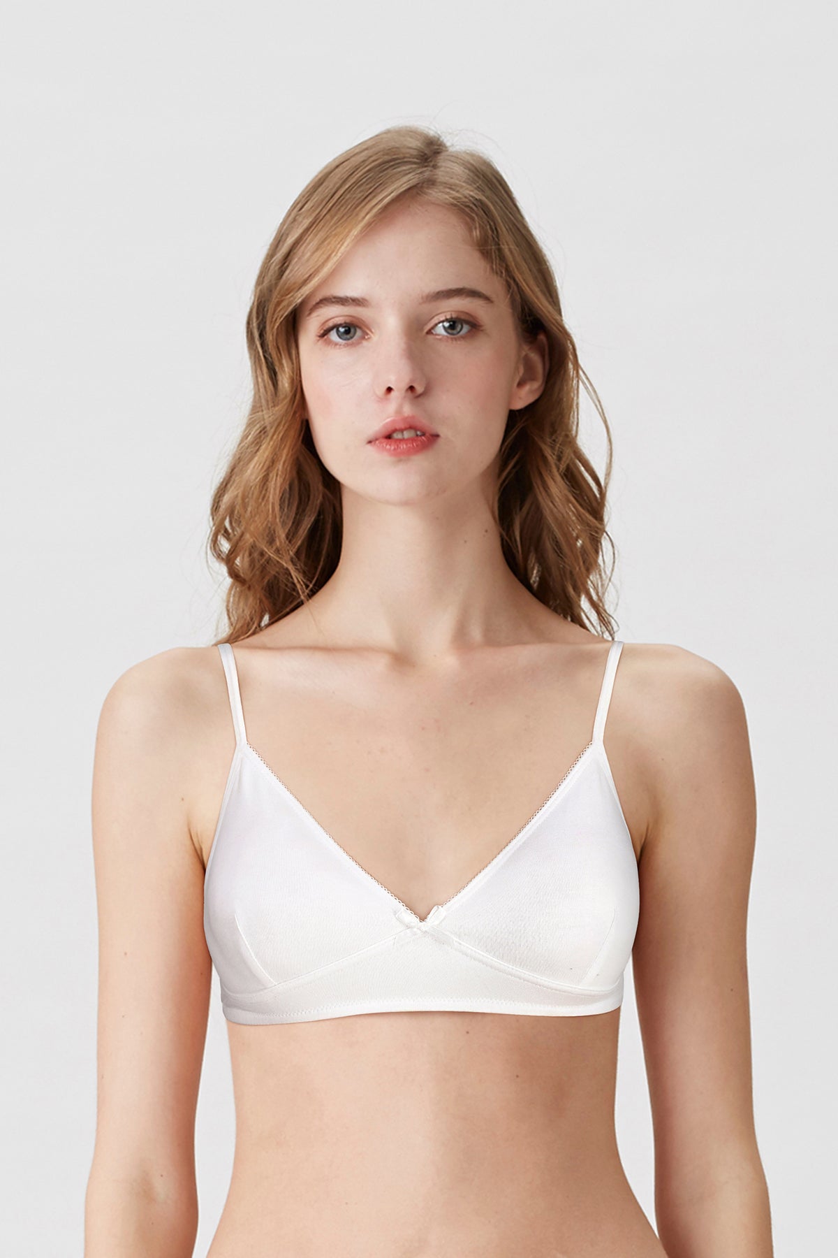 BLS Abroud Non Padded Cotton Teen Bra White