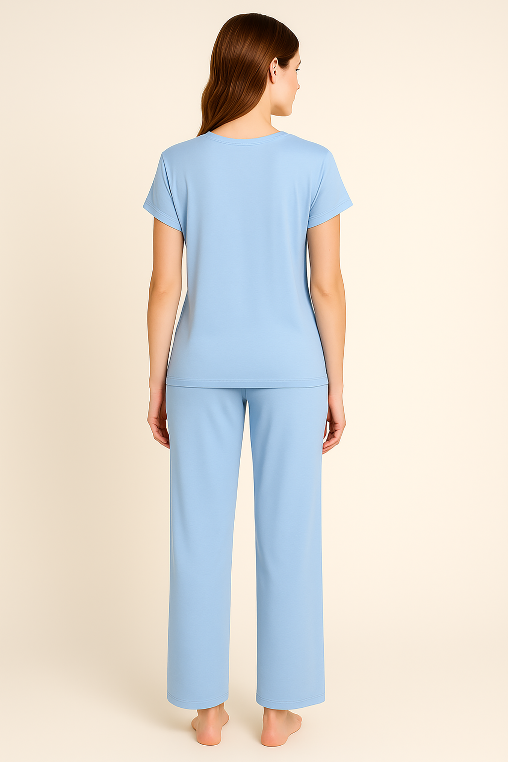 BLS Aster Viscose Pajama Set Blue