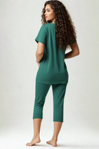 BLS Breeze Viscose Pajama Set Green