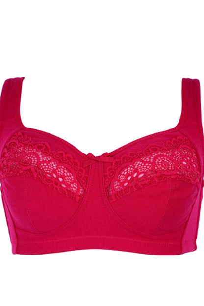 BLS Cece Non Wired And Non Padded Cotton Bra Burgundy
