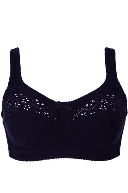 BLS Clarise Non Wired And Non Padded Cotton Bra Black