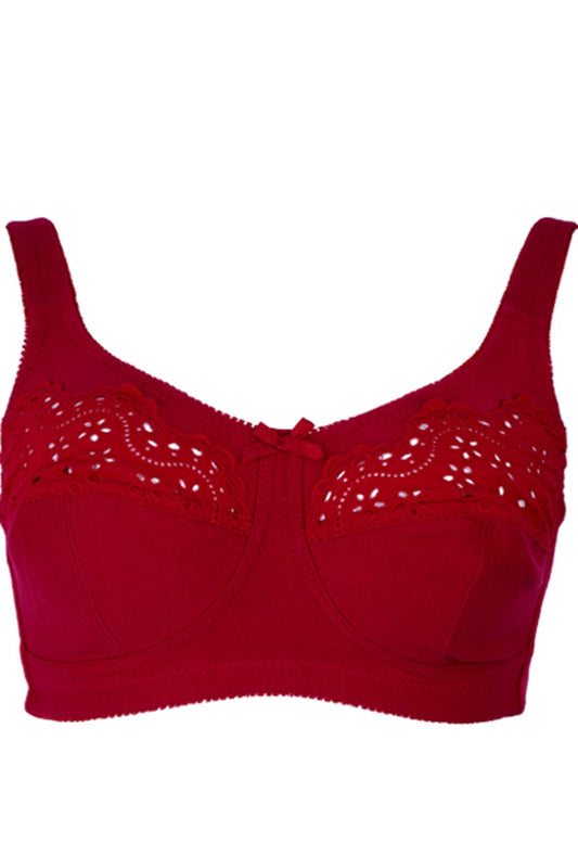 BLS Clarise Non Wired And Non Padded Cotton Bra Burgundy