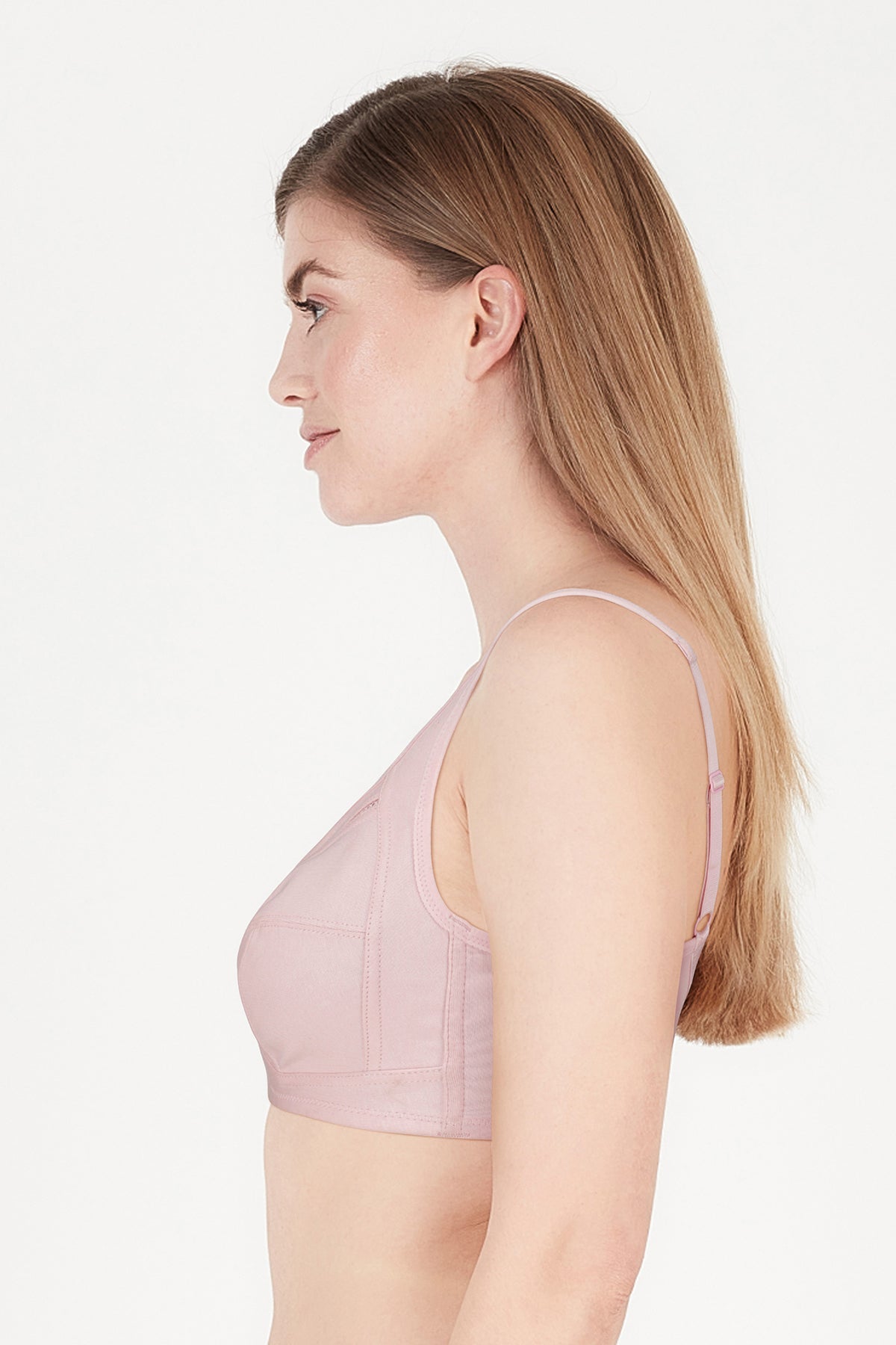 BLS Cali Non Wired And Non Padded Cotton Bra Soft Pink 34D