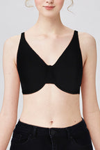 BLS Camille Wired And Non Padded Cotton Bra Black 34B