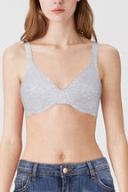 BLS Camille Wired And Non Padded Cotton Bra Gray Melange 34B
