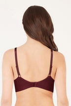 BLS Cansu Non Wired And Non Padded Cotton Bra Berry 34C