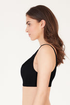 BLS Cansu Non Wired And Non Padded Cotton Bra Black 34D