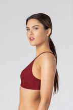BLS Caprina Non Wired And Non Padded Cotton Bra Burgundy 34D