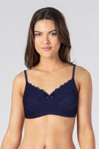 BLS Caprina Non Wired And Non Padded Cotton Bra Mid Blue