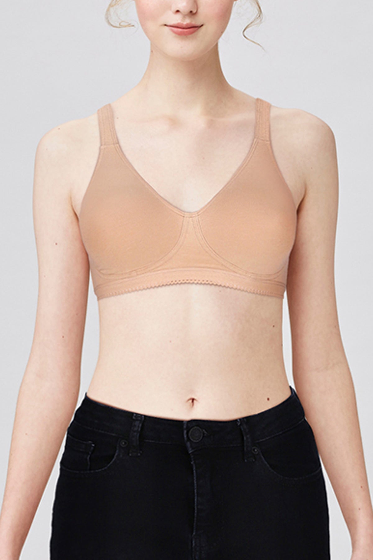 BLS Carole Non Wired And Non Padded Cotton Bra Skin 34B