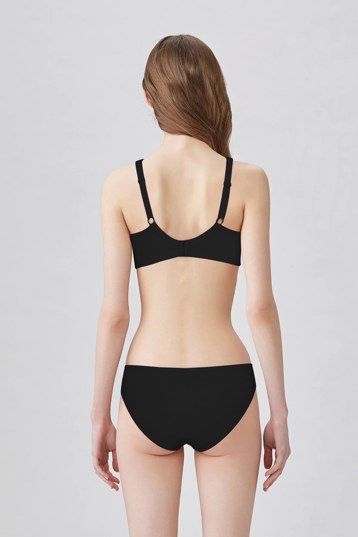 BLS Cece Non Wired And Non Padded Cotton Bra Black 34C