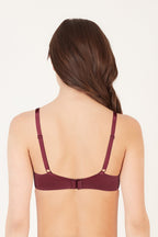 BLS Celine Wired And Light Padded Bra Burgundy 32C