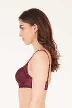 BLS Celine Wired And Light Padded Bra Burgundy 34B