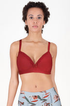 BLS Clarie Non Wired And Padded Bra Burgundy 34C
