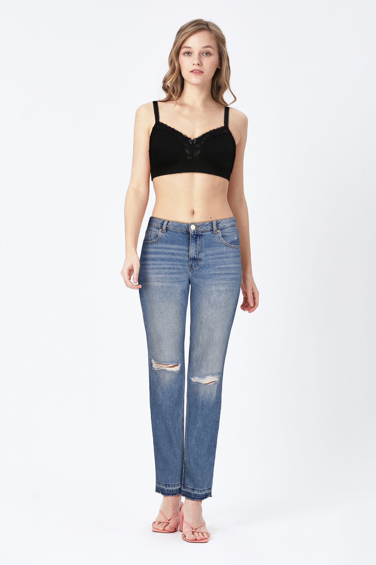 BLS Colette Non Wired And Non Padded Cotton Bra Black