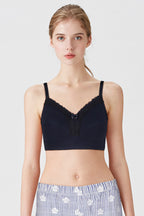 BLS Colette Non Wired And Non Padded Cotton Bra Navy Blue 34D