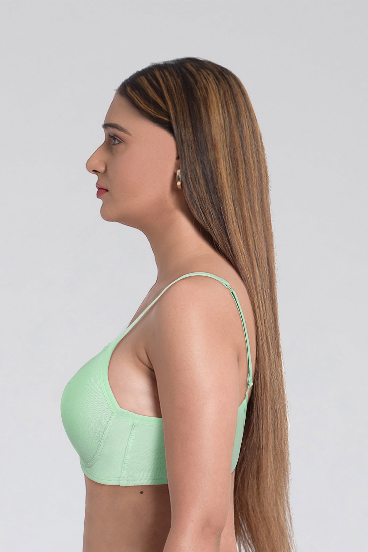 BLS Colma Non Wired And Padded Cotton Bra Sea Green 34D