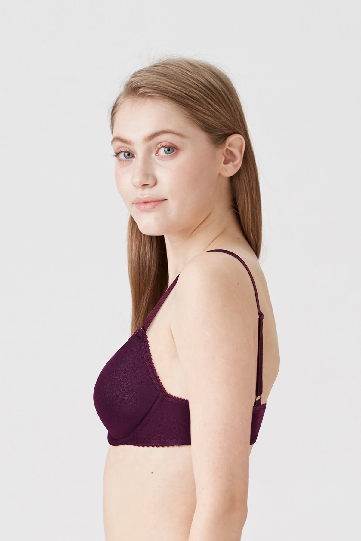 BLS Colo Wired And Padded Cotton Bra Patent Purple 34B