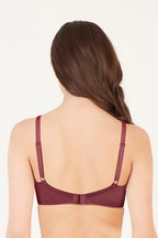 BLS Cora Non wired And Non Padded Cotton Bra Burgundy 34C