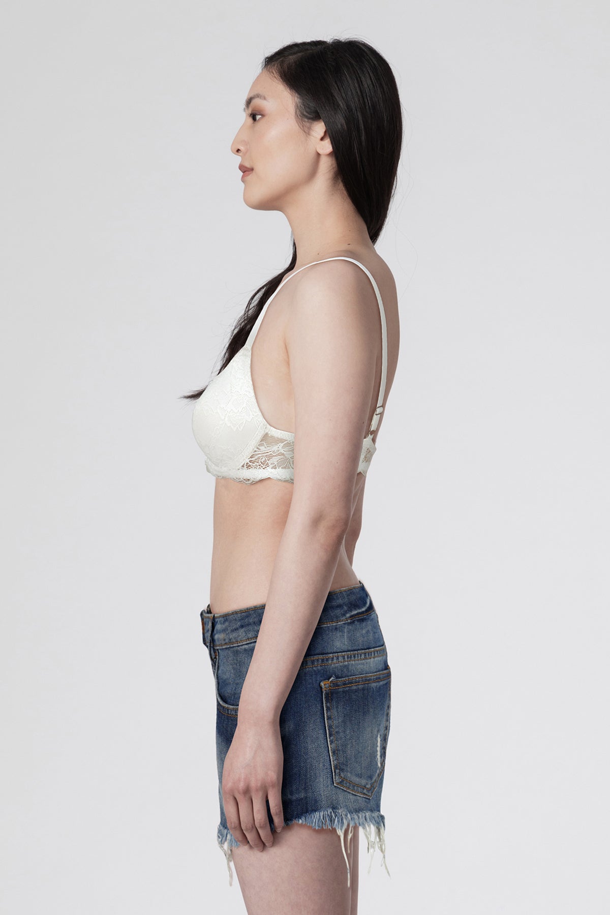 BLS Defne Wired And Pushup Lace Bra White