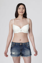 BLS Defne Wired And Pushup Lace Bra White