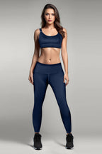 BLS Eleanor Padded Sports Bra And Tights Set Blue