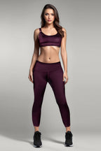 BLS Eleanor Padded Sports Bra And Tights Set Burgundy