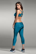 BLS Eleanor Padded Sports Bra And Tights Set Green