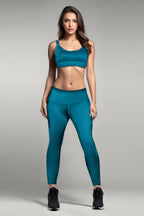 BLS Eleanor Padded Sports Bra And Tights Set Green