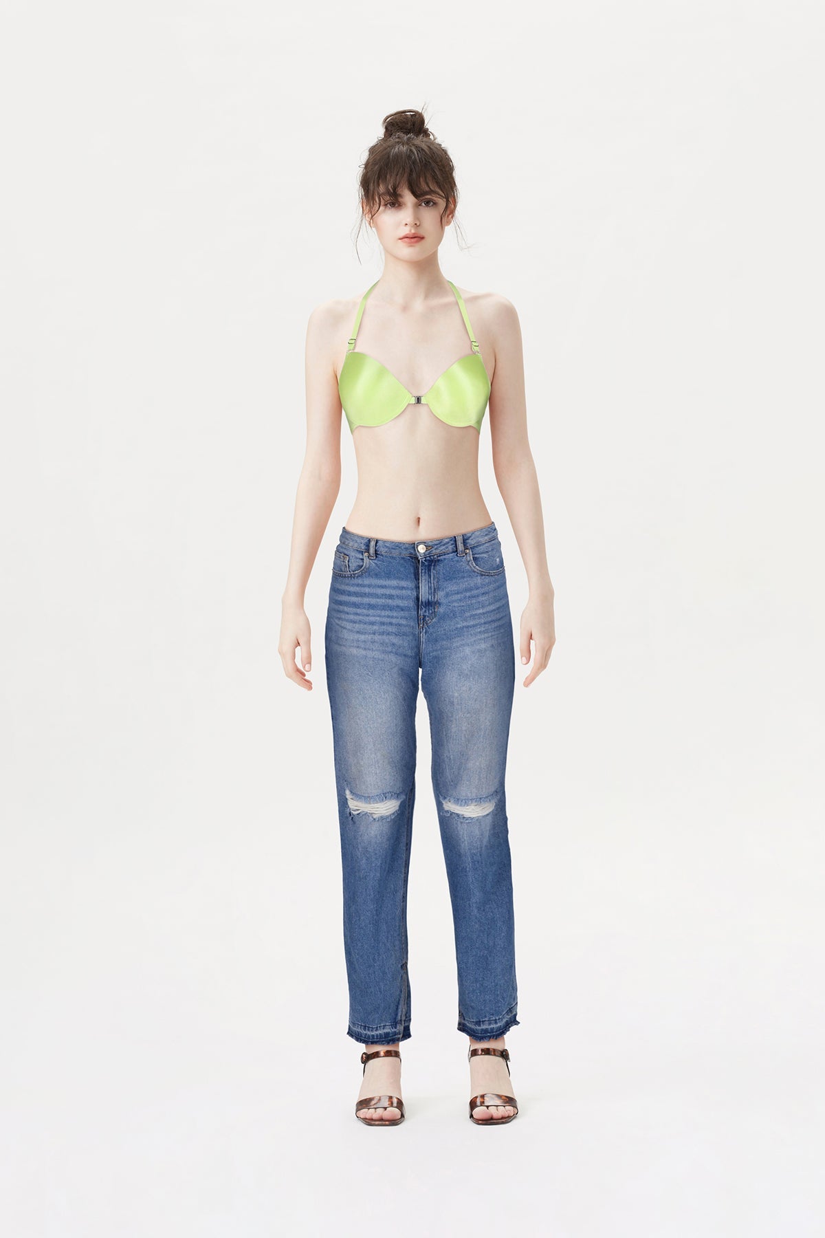 BLS Frida Wired And Pushup Bra Green