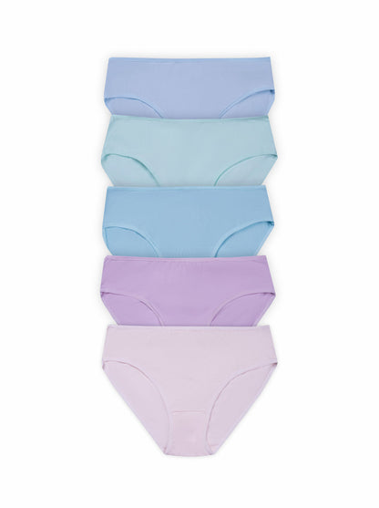 BLS Lilac Mid Rise Cotton Panty Pack Of 5