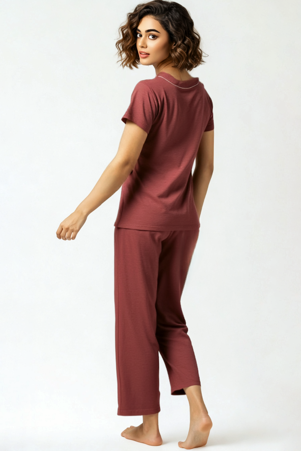 BLS Misty Viscose Pajama Set Rust