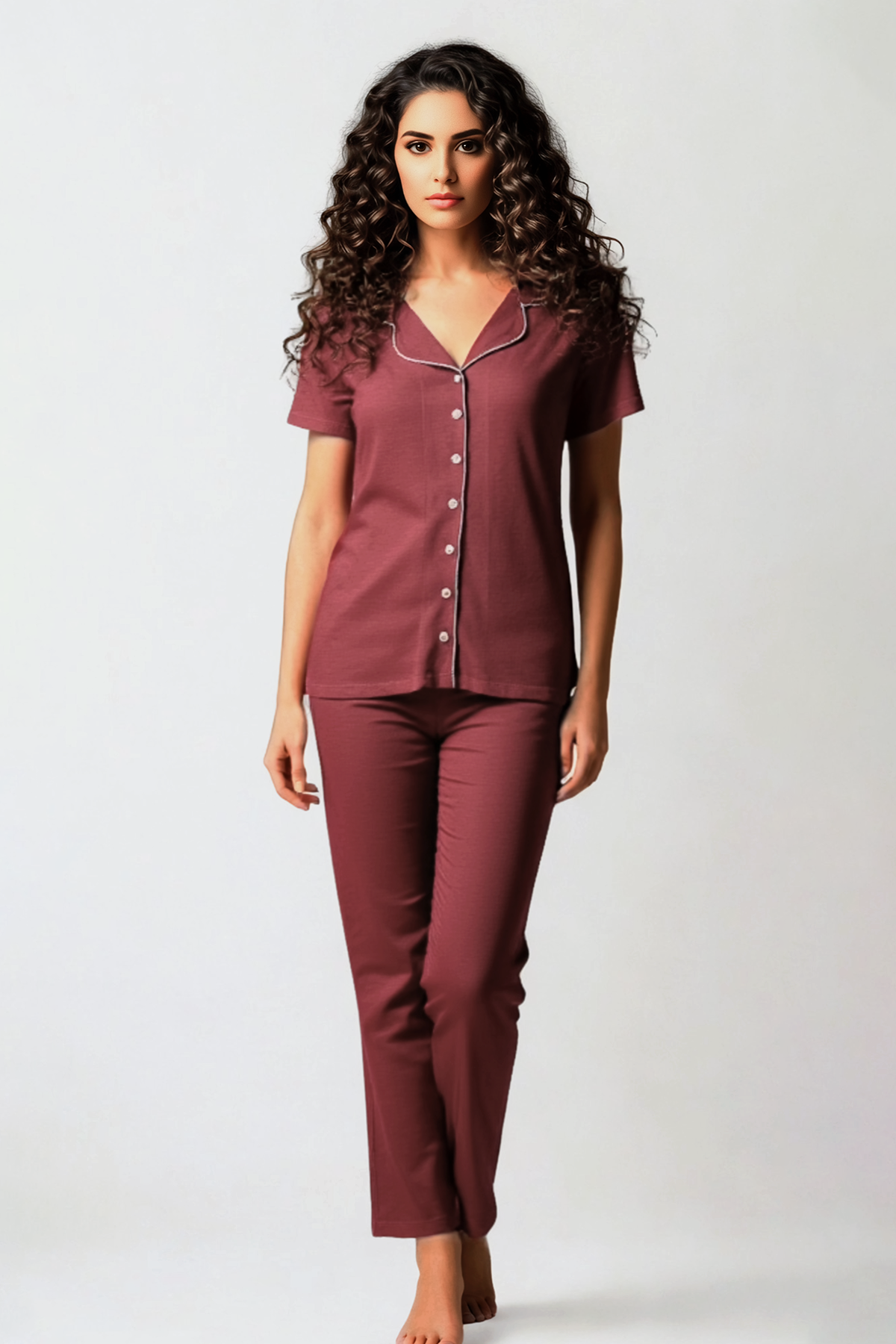 BLS Misty Viscose Pajama Set Rust
