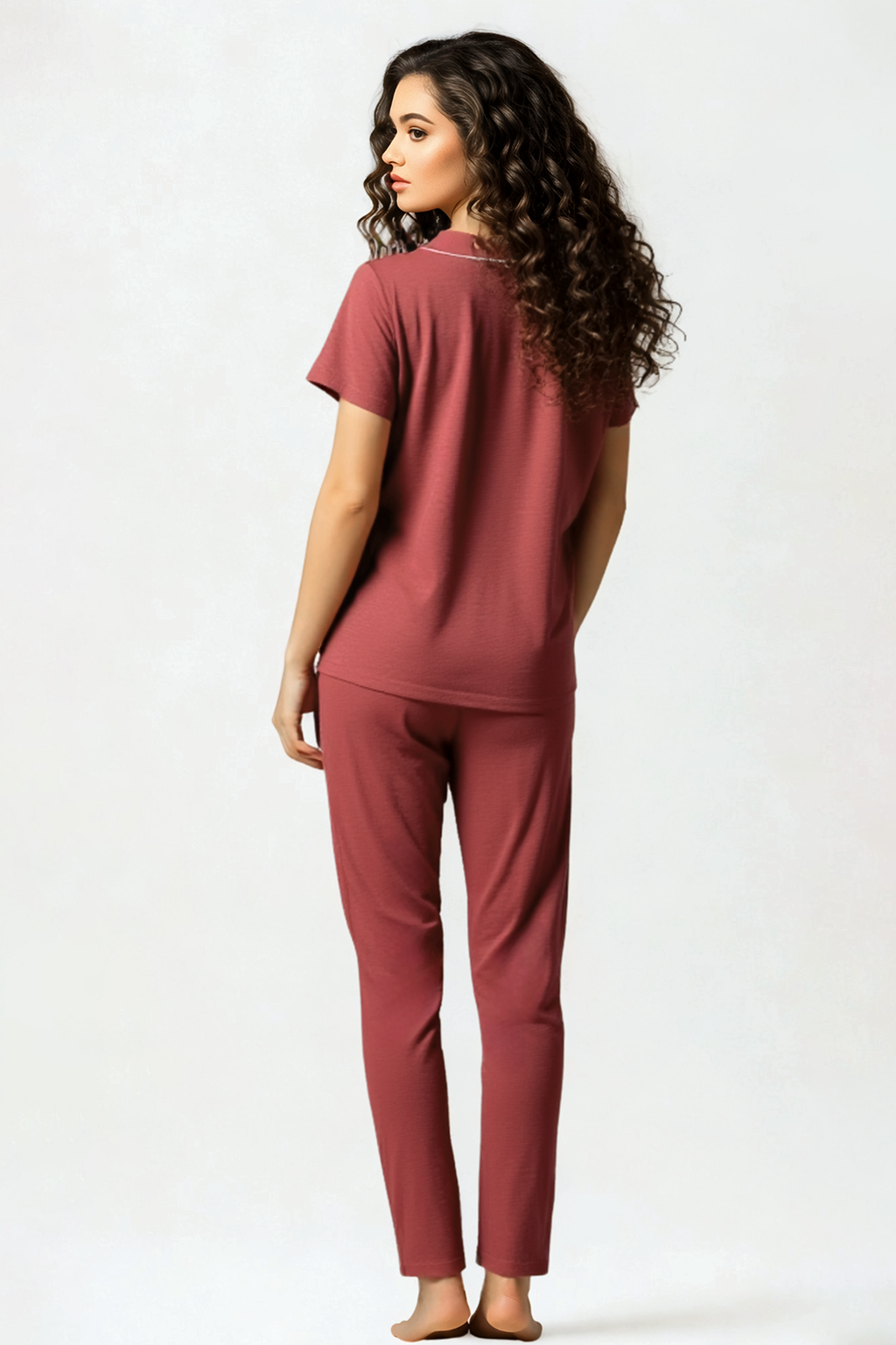 BLS Misty Viscose Pajama Set Rust