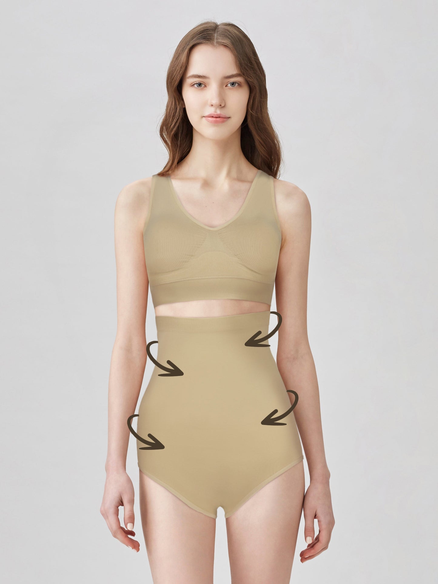 BLS Opaque Fit Tummy Control Midwaist Shapewear Skin