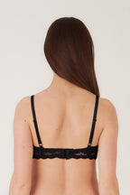 BLS Passion Wired And Pushup Lace Bra Black 32C