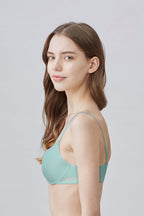 BLS Paza Wired And Padded Cotton Bra Sea Green 34B