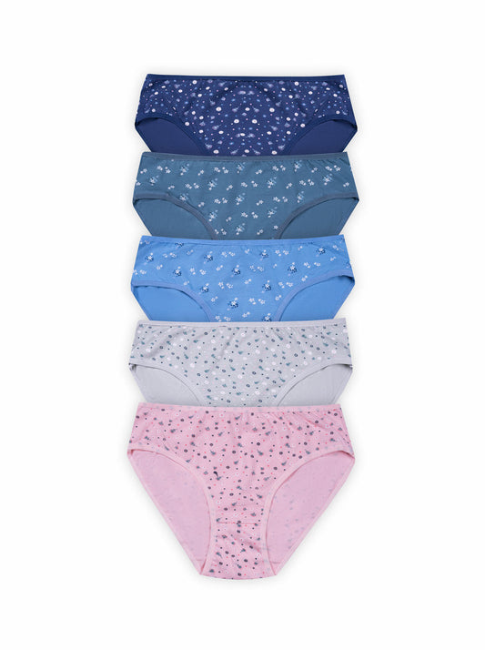 BLS Pentas Mid Rise Cotton Panty Pack Of 5