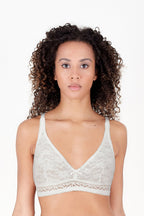 BLS Pinkie Non Padded Lace Bralette White