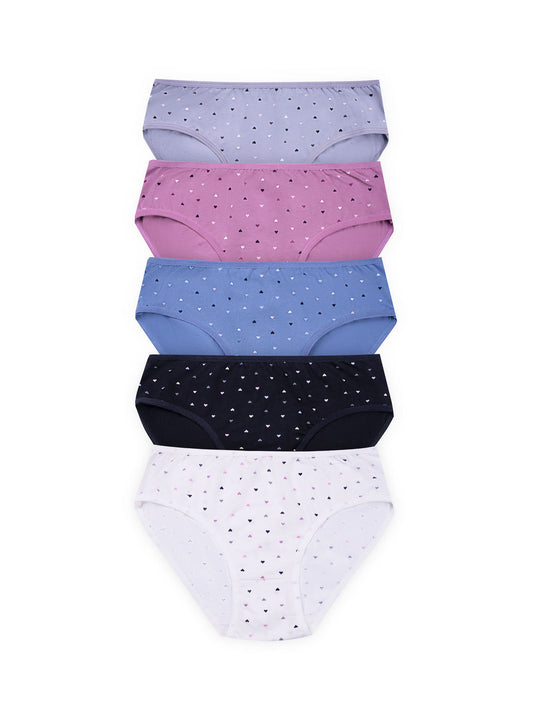 BLS Primula Mid Rise Cotton Panty Pack Of 5